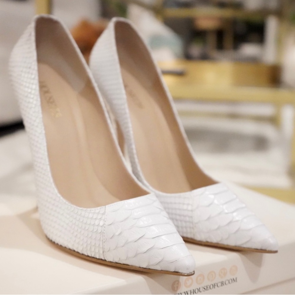 House of CB Python Pumps